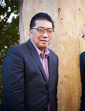 Professor Alvin Ing, wearing a suit and smiling.