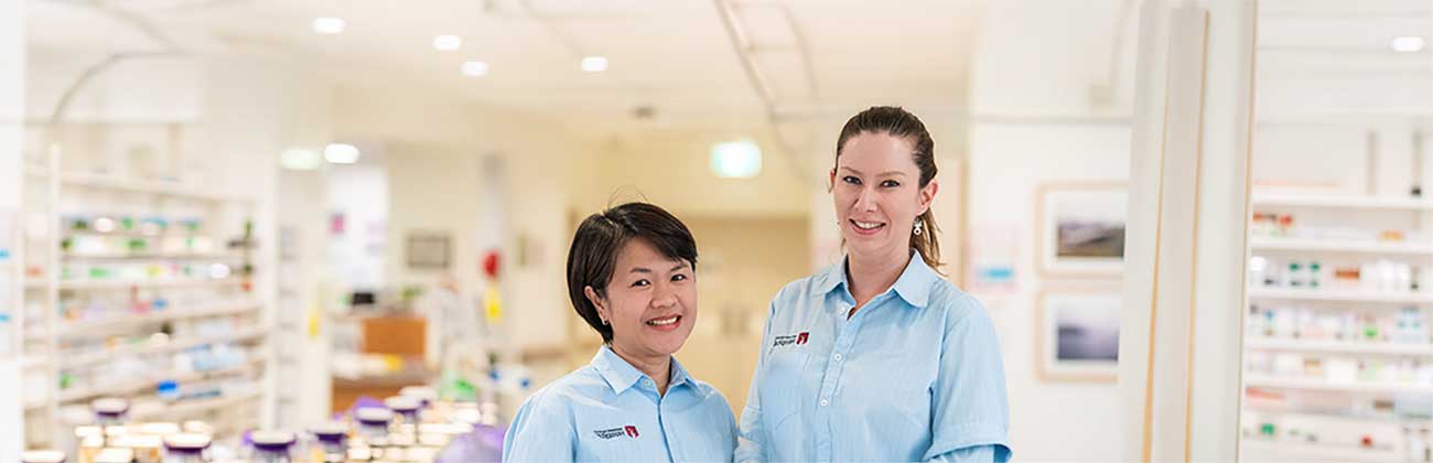 Two nurses in a ward