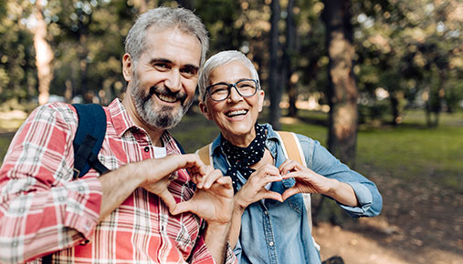 Two people in the park